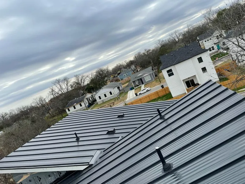 Standing seam metal roof panels with vents for Skylight Repair in Robstown